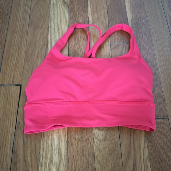 Lululemon red glow set energy longline bra and hotty hot shorts - Picture 3 of 9
